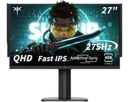 KTC H27E8 27" Gaming Monitor - QHD 2560×1440 - Fast IPS - 240Hz (275Hz OC) - HDR400 - Zwart