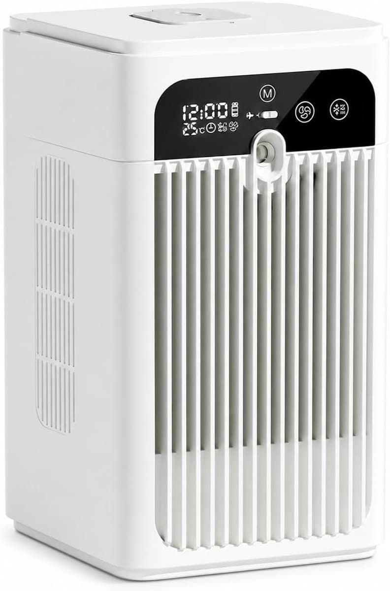 Draagbare luchtkoeler, mini-airconditioner met ventilator van 500 ml | 3000 mAh oplaadbare batterij, 2 ventilatorsnelheden, 2 nevelstanden, Type-C-interface, persoonlijke verdampingskoeling — afbeelding 1