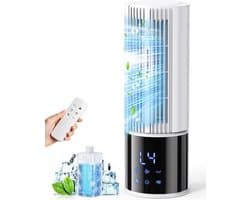 Luchtkoeler Aircooler 6-in-1 - Draagbare Ventilator met Mistfunctie - Timer - 3 Snelheden - Oscillatie