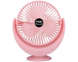 Oplaadbare ventilator op accu, krachtige luchtstroom, lange gebruiksduur, kleine USB-bureauventilator