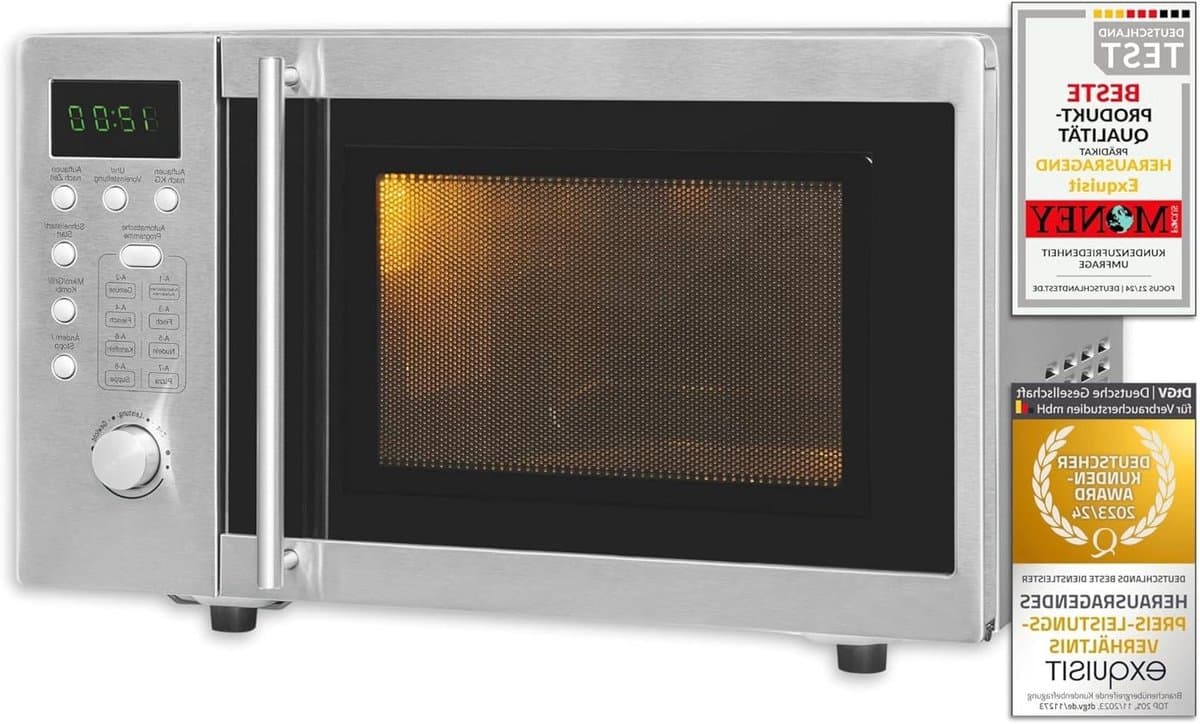 Onderbouw Magnetron - Inbouw Magnetron Grill - Snel Eten Opwarmen - Met Geïntegreerde Grill - 20 Liter - Zilver — afbeelding 1