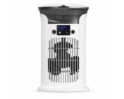 Mini Mobiele Aircooler 4 in 1 - Draagbare Luchtkoeler met 3 Snelheden - Luchtbevochtiger & Nachtlampje - Voor Kantoor, Slaapkamer en Camping - 880ml Watertank-Wit