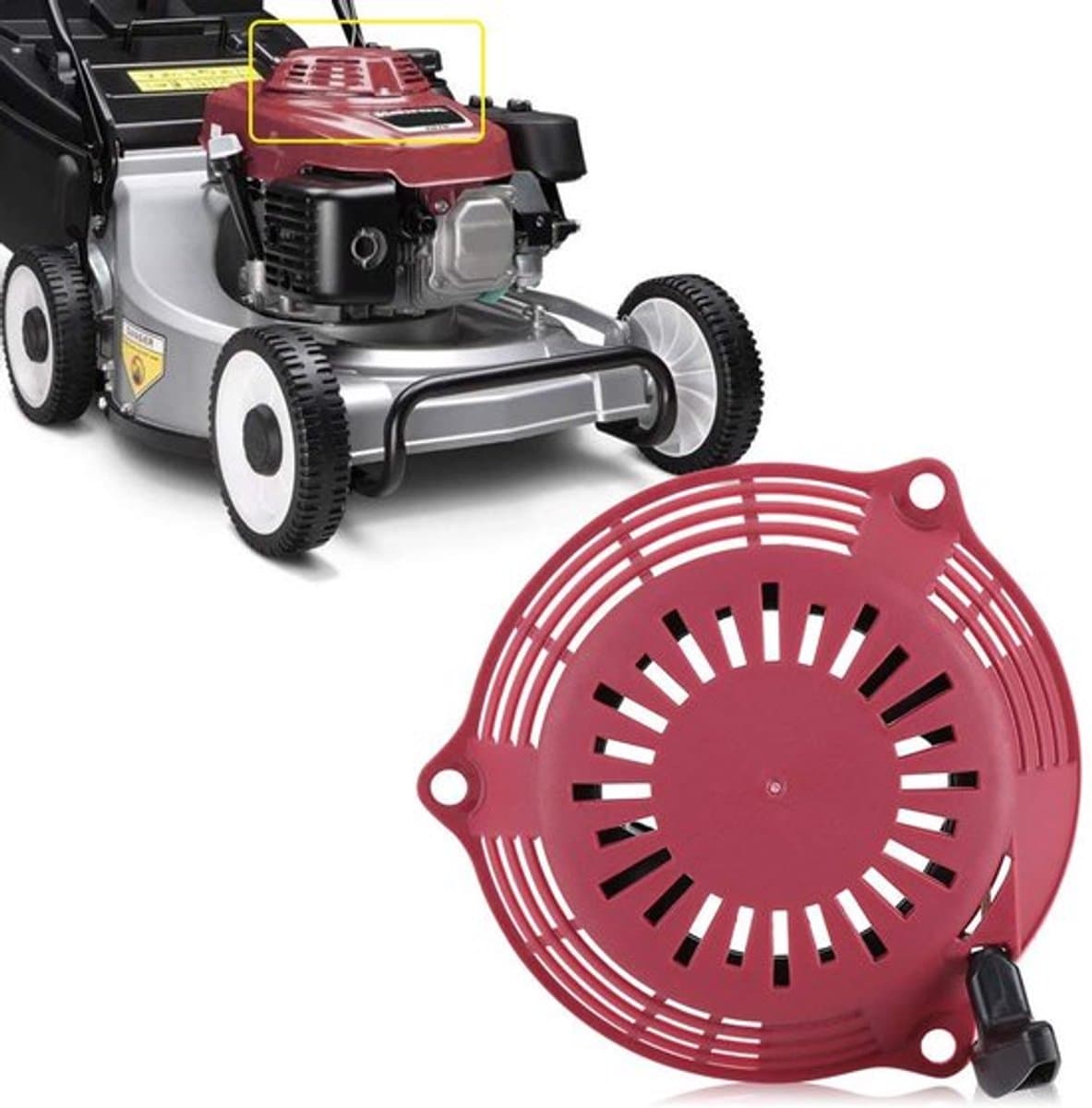 Trekstarter Trekstartmontage Grasmaaier Terugtrekmotor Trekstart Trekstarter Montagehandvat Terugspoelset Terugloopstarter voor GCV135 GCV160 EN2000 Generator Grasmaaiermotor — afbeelding 1