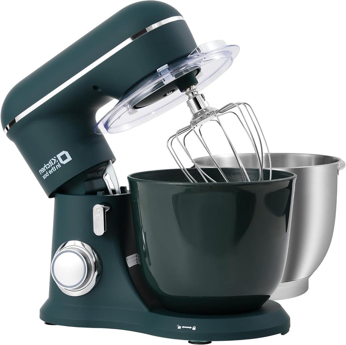 Keukenmachine - Standmixer - Bakken en Koken - Dubbele Mengkommen - 4.5 Liter - Donkergroen — afbeelding 1