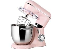SP® Deegmachine - Kneedmachine - Mixer met Kneedhaak - Lichtroze - 22cm x 36cm x 34cm