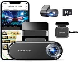 Dashcam met Radar voor Auto met Camera Voor en Achter - 4K Beeld - GPS - Continue Opname - DDPAI N5 DUAL