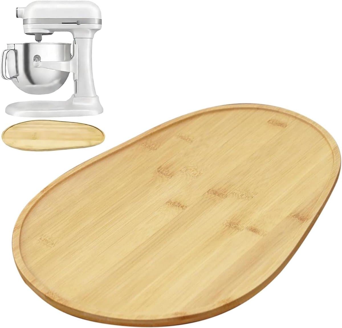 Keukenmachine Schuifplaat - Verplaatsmat Apparaten - Keuken Organiseren - Beschermt Aanrecht - 40 x 30 cm - Houtkleur — afbeelding 1