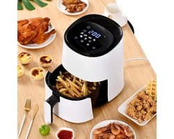 Slimme luchtfriteuse - Olievrije cooker - Gezond koken - Touchscreen bediening - 3L capaciteit - Wit