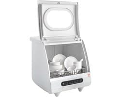 Tafelvaatwasser - Mini vaatwasser - Snel servies reinigen - Met watertank - 45 x 45 x 38 cm - Wit