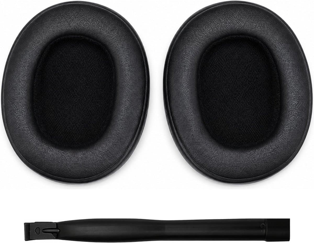 Set Oorkussens voor Skullcandy Koptelefoon - Crusher Oorkussen - Crusher Wireless/Crusher Evo/Crusher ANC/Crusher 360/Hesh 3/Hesh Evo/Hesh ANC/Venue Wireless - Kunstleer met Traagschuim - Zwart — afbeelding 1