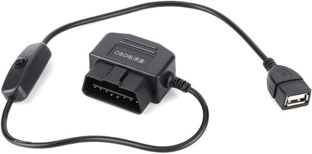18,7 inch II Powerkabel - 2-naar USB-opladerskabel - Dashcam-hardwire-kit met 16-polige connector voor auto GPS DVR dashcam — afbeelding 1
