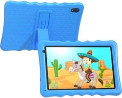 SnelShoppen - Kindertablet met Schokbestendige Bescherming, Dual Camera, Bluetooth, WiFi, 10.1 Inch Android 13 Tablet voor Kinderen, Perfect voor Educ