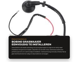 Bobine Geschikt voor Grasmaaier - Vervangende Bobine - Eenvoudig te Installeren - Staallegering/ABS - Modulelengte 62 mm - Ontstekingsspoel