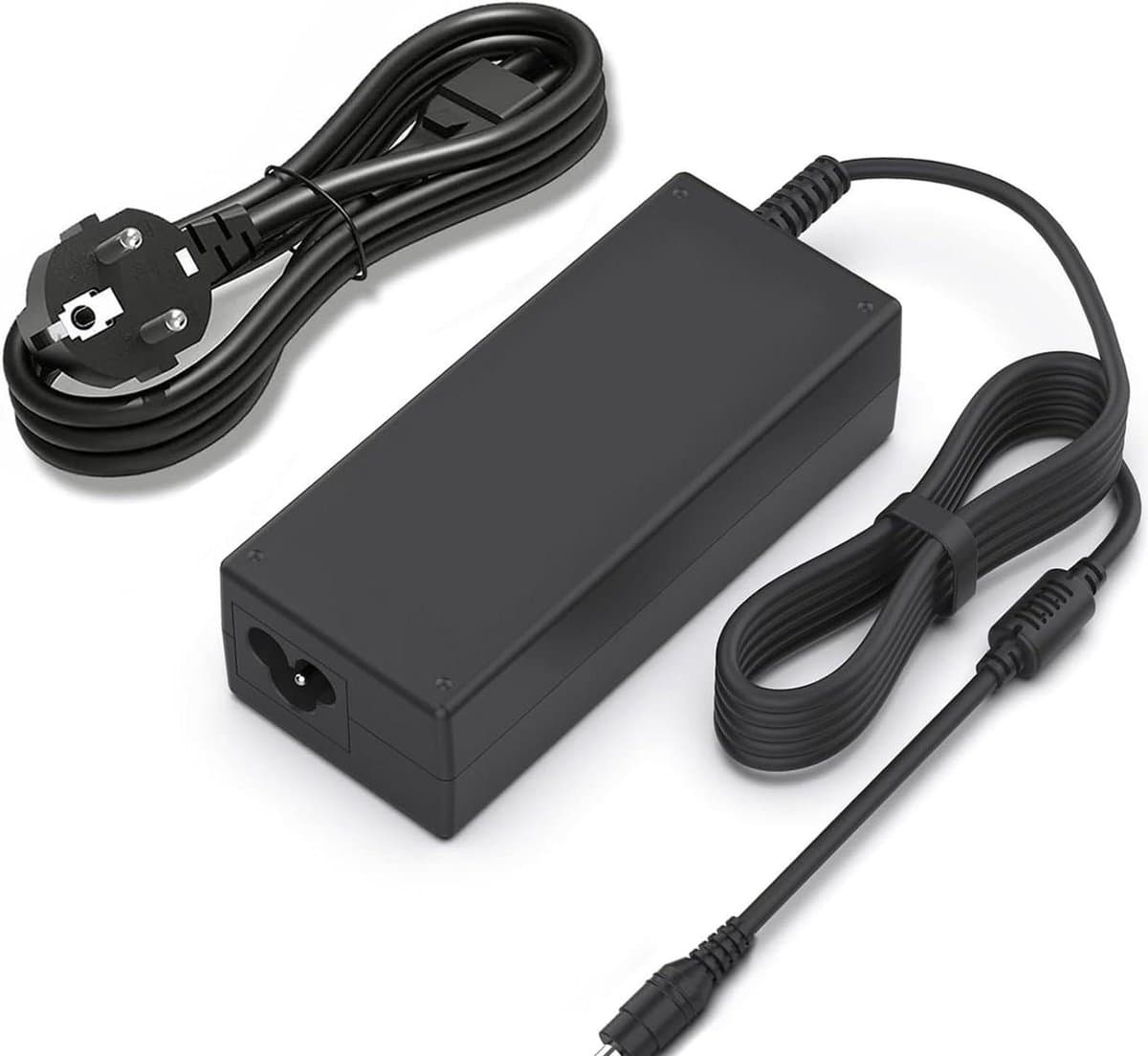 AC/DC Adapter - Voedingskabel Oplader - Externe Harde Schijf - Overspanningsbeveiliging - 100-240V - Zwart — afbeelding 1