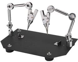 Soldeerhulp, derde hand soldeergereedschap metaal hulp laswerk clip soldeerhulp soldeerstation met 2 flexibele armen en klemmen voor het repareren van sieraden, kunststof