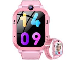 Blackview Z20 Smartwatch - Kids Smartwatch - 1,83" - 800 mAh - 8 MP camera - 4G Belfunctie - GPS - SOS-knop - Slaapmonitor - Stappenteller Horloge - Wekker - Roze