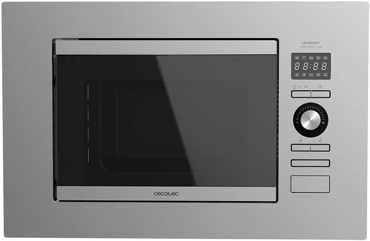 Inbouwmagnetron Digitaal - Keukenoven Compact - Snel Koken - 8 Voorgeprogrammeerde Menu's - 20 Liter Inhoud - Staal Groen — afbeelding 1