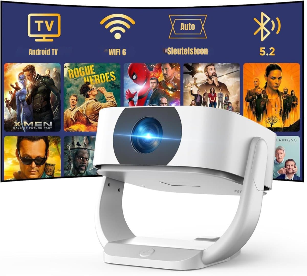 YOR® Mini beamers - Projector - Mini beamer - Wit - 25cm x 23cm x 20cm — afbeelding 1