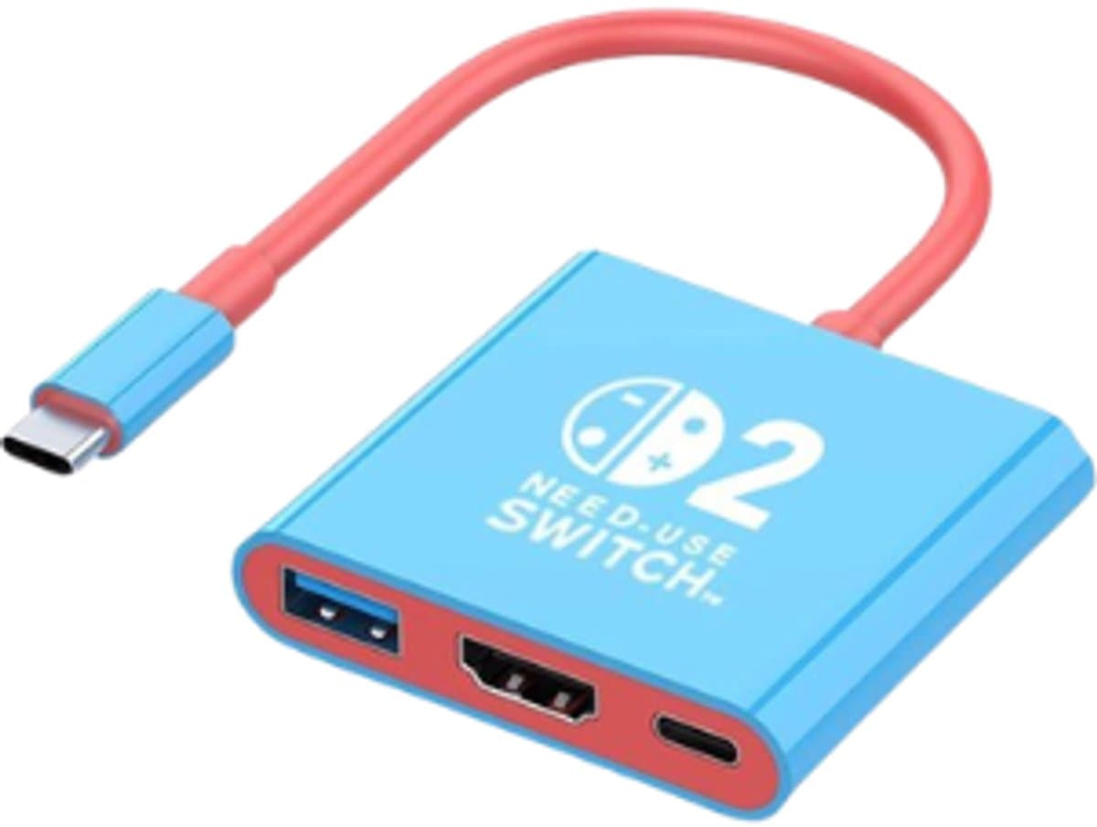 Docking station geschikt voor Nintendo Switch / Switch 2/ Switch OLED – Rood/blauw — afbeelding 1
