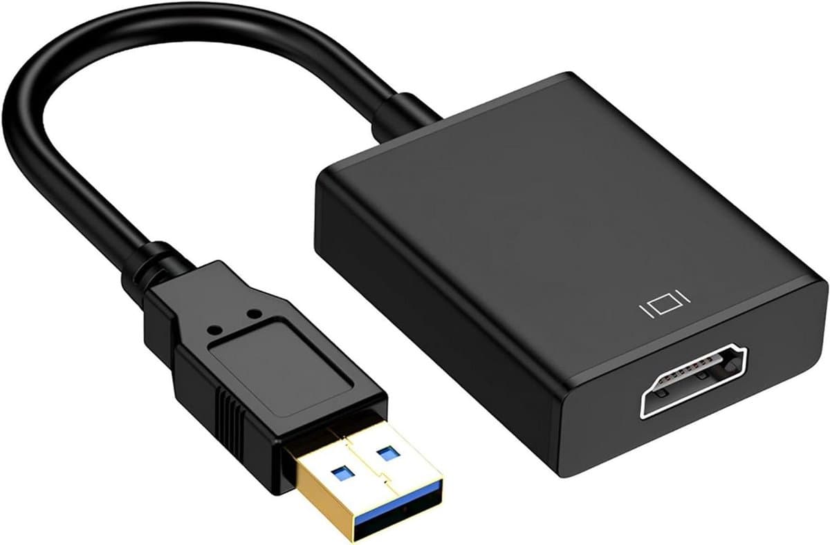 USB naar HDMI Adapter - Externe Grafische Kaart Converter - Extra Scherm Aansluiten - Ondersteunt 1080p Resolutie - 1 Stuk — afbeelding 1