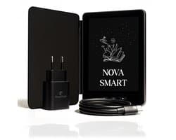 SwayTosh E-Reader Nova Smart – Incl. Luxe hoes - 6 inch 2026 – Tot 68GB Opslag (36GB geleverd) – Schermverlichting en Nachtmodus – E Reader Voor Ebook – Met Oplader
