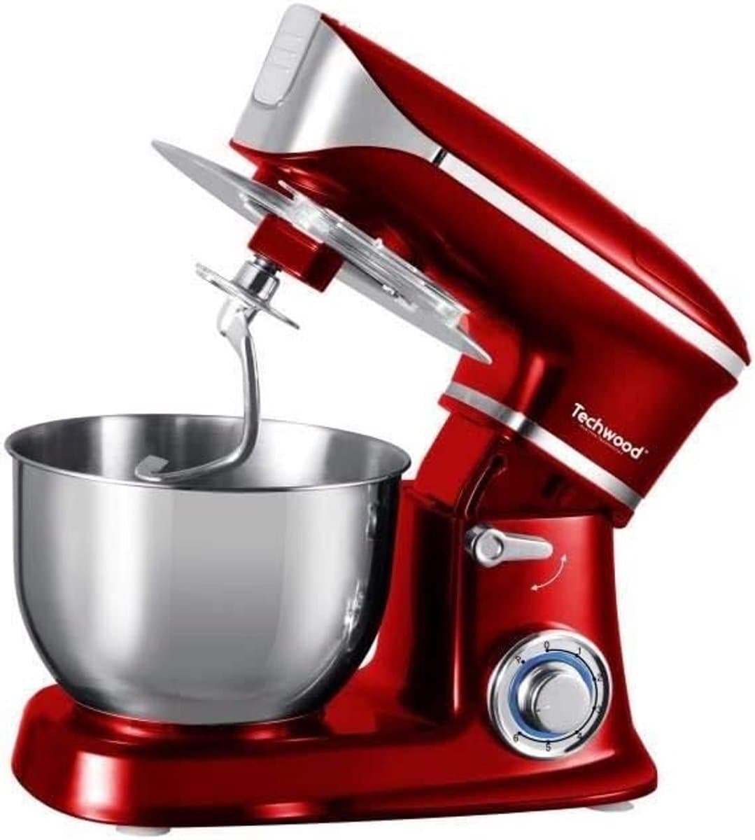 Keukenmachine - Mixer - Bakken en Koken - Planetaire Beweging - 6.5 Liter Kom - Rood — afbeelding 1