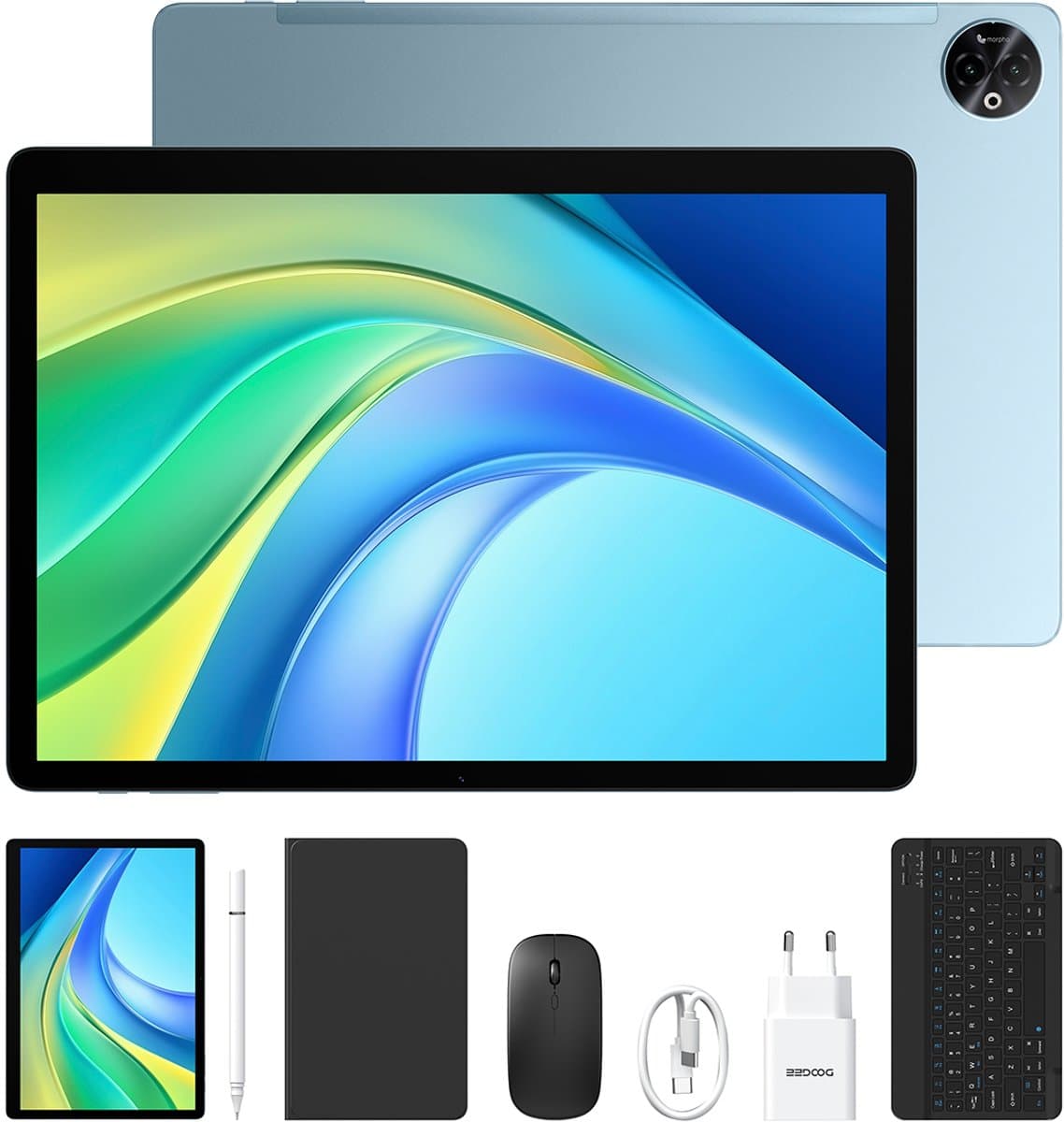 Tablet DOOGEE Tab E3 Max VIP - 14 inch IPS 2.1K - 32GB RAM - 256GB ROM - 13500 mAh - Gemini AI - Android 15 - 4G LTE, 5G WiFi - GPS - Blauw — afbeelding 1