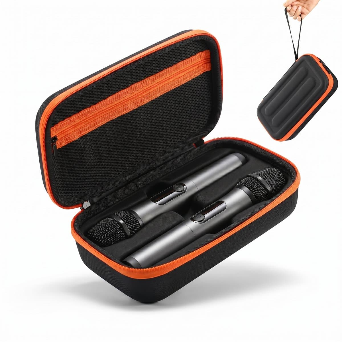Fokelyi - Draadloze Microfoonhoes voor Twee - Draagbare Opbergtas - Geschikt voor JBL PartyBox - Reistas - Beschermhoes - compatibel met batterijen — afbeelding 1