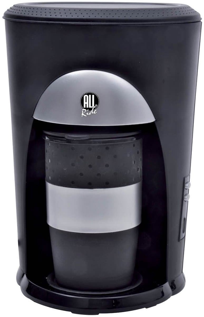 All Ride Koffiezetapparaat 12Volt Auto en Vrachtwagen - Koffiepadmachine voor Koffiepads - Koffiezet Apparaat met Koffiebeker - Auto Accessoiries voor Onderweg - Zwart — afbeelding 1