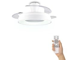 Fantiluxe - Karin - Plafondventilator met verlichting - Wit - Ø106cm - Afstandsbediening - Met lamp - Plafond ventilator - Slaapkamer