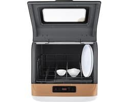 Tafelvaatwasser - Compacte machine - Gemakkelijk afwassen - 360 graden reiniging - 4-6 couverts - Goud