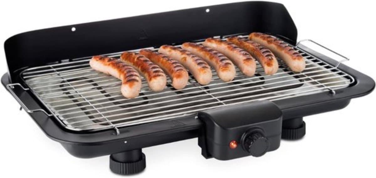 Thuys - Elektrische Tafelgrill Zwart XXL - 51x30cm Grilloppervlak - 2200W - Traploze Temperatuurregeling - voor Balkon en Binnen — afbeelding 1