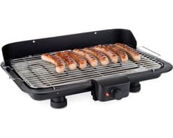 Thuys - Elektrische Tafelgrill Zwart XXL - 51x30cm Grilloppervlak - 2200W - Traploze Temperatuurregeling - voor Balkon en Binnen