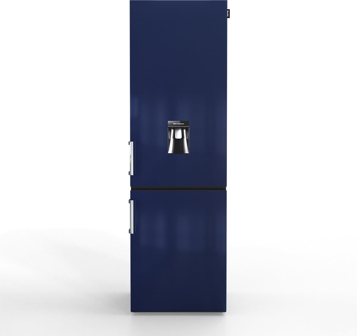 NUNKI LARGEH2O-FMAG / Combi Bottom Koelkast, E klasse, 268l, Waterdispenser, Magnetic Burst, Gloss Metallic (FRONT only) — afbeelding 1