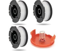 3+1+1 stuks draadspoelen – Vervangende spoelen grasmaaier, geschikt voor Black+Decker AF-100
