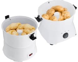 Elektrische Aardappelschilmachine - Keukenapparaat - Snel Schillen - Grote Capaciteit - 0.8 kg - Wit