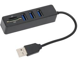 3-poorts draagbare USB-splitter USB 2.0 Hub 480 Mbps