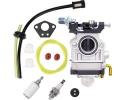 GELLDG Carburateur voor Grasmaaier 52 cc 49 cc 43 cc - Mechanische Carburateur - Complete Accessoires Set - Geschikt voor Diverse Grasmaaiers, Freesmachines en Kettingzagen - Metaal - Inclusief Montageonderdelen