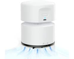 Bureau-stofzuiger – Mini-bureauzuiger – USB-oplaadbaar – Bureau-stofverwijderaar – 360° draaibaar ontwerp – Ideaal voor scholen, kantoren en thuis — Wit
