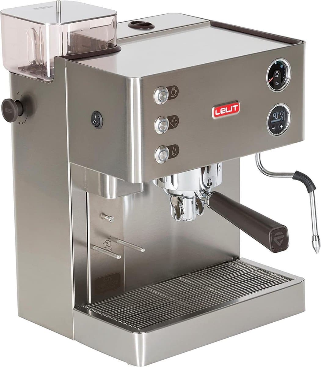 Lelit Kate PL82T Espresso machine met molen - Roestvrij staal — afbeelding 1