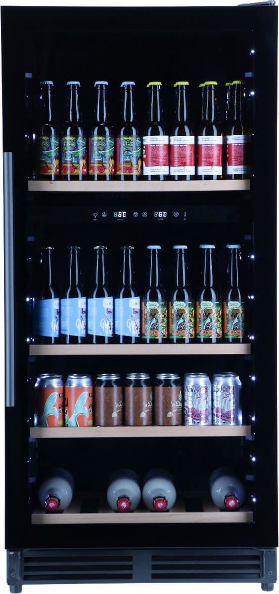 Bierkoelkast Bamberg - vol glazen deur - 192 flessen - Koelkast horeca - Bier koelkast voor Thuis - Flessenkoelkast- Drank koelkast - Bierkast — afbeelding 1