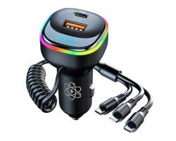 Slimtron X2 Super Snelle Autolader 65W – sigarettenlader adapter met laadkabels
