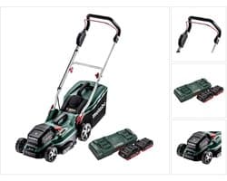 Metabo RM 36-18 LTX BL 36 Accu grasmaaier 36 V ( 2x 18 V ) LTX Brushless + 2x accu 4.0 Ah + dubbele lader