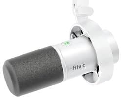 FIFINE - K688W - USB / XLR - Dynamische Microfoon - Streaming - Podcasting - Gaming - Geschikt voor PS4 / PS5 / PC - Wit