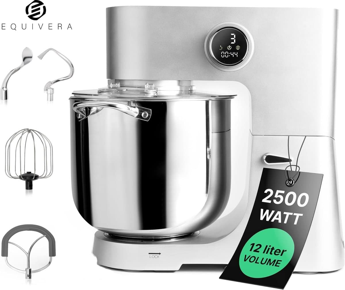 Equivera Deegmachine - Kneedmachine - Deegmixer - Keukenmixer - Keukenmachine — afbeelding 1