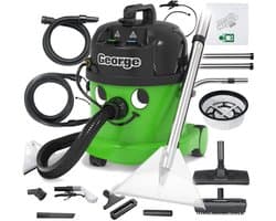 Numatic George - tapijtreiniger stofzuiger - 15 liter - 1060W - 10M snoer - inclusief accessoire kit voor reinigen van tapijt en bekleding, textiel, auto interieur - nat en droogzuiger - sproei-extractieapparaat, extractiemachine - bouwstofzuiger