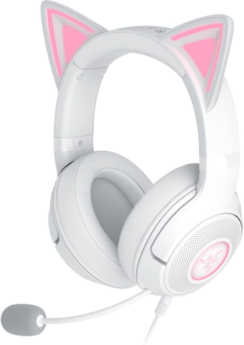 Razer Kraken Kitty V2 - Gaming Headset - PC - 7.1 Surround - RGB - Wit — afbeelding 1