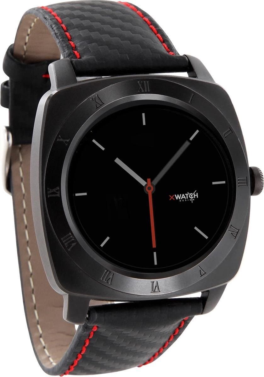 X-Watch Smartwatch Nara XW Pro Black Chrome - carbon red black — afbeelding 1