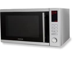 Inventum MN255C - Vrijstaande combimagnetron - Heteluchtoven - Grill - 25 liter - 900 watt - 10 kookprogramma's - RVS/Zwart