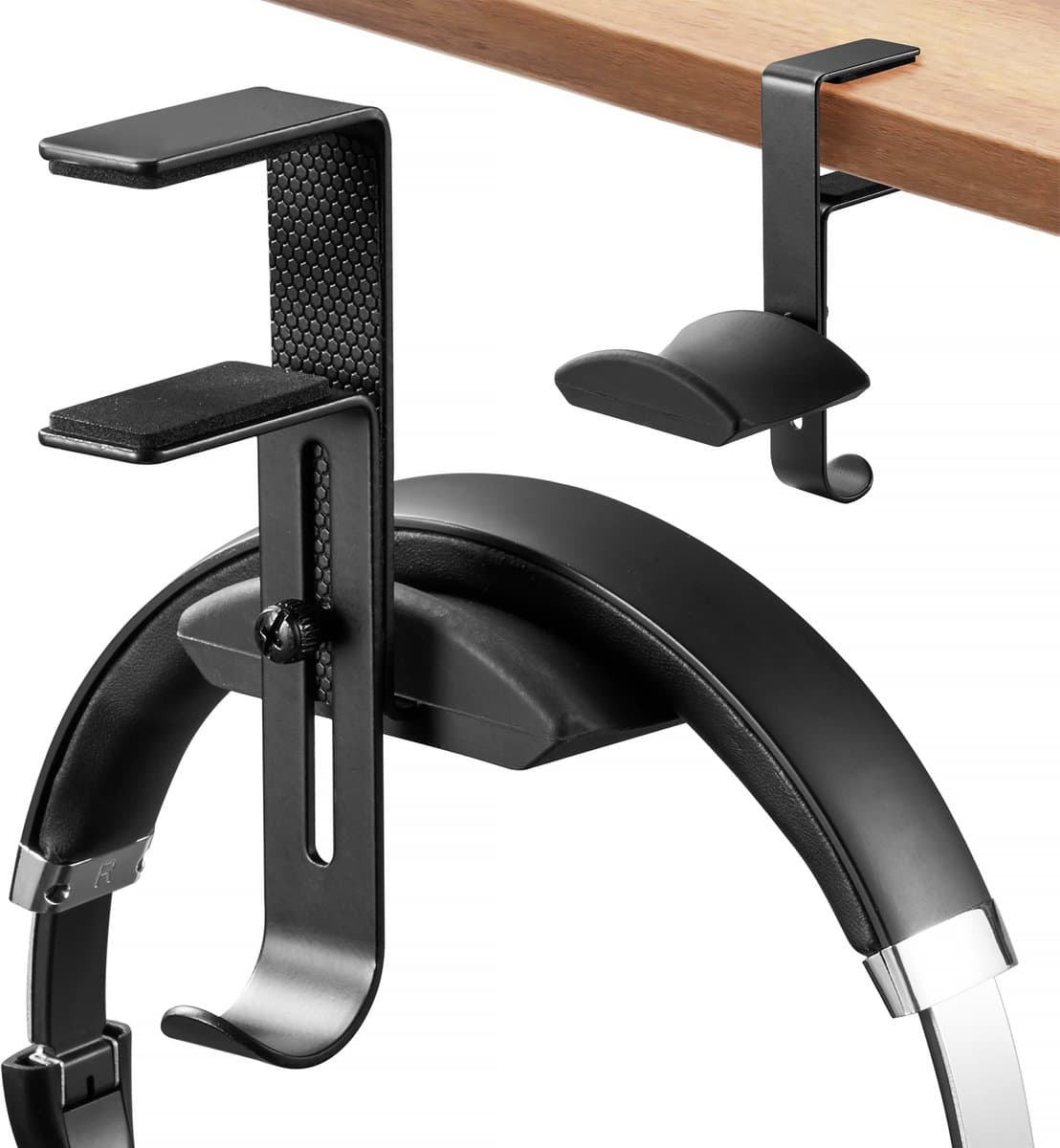 YONO Headset Houder Bureau - Koptelefoon Haak - Hoofdtelefoon Hanger - Aluminium - Zwart — afbeelding 1